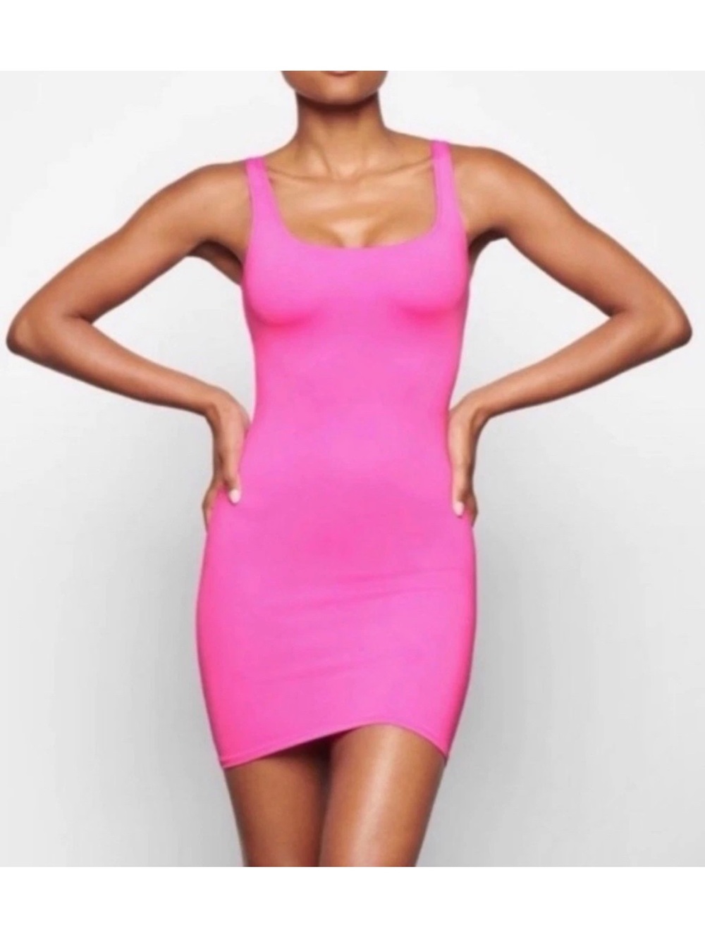 SKIMS Hot Pink Mini Tank Dress 2X